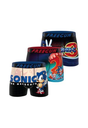 Freegun, 3 PACK PRINTED SONIC - Boxers - bleu noir rouge