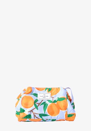 DRAWSTRING FLAT LAY MAKEUP BAG - Trousse de toilette - mediterranean oranges