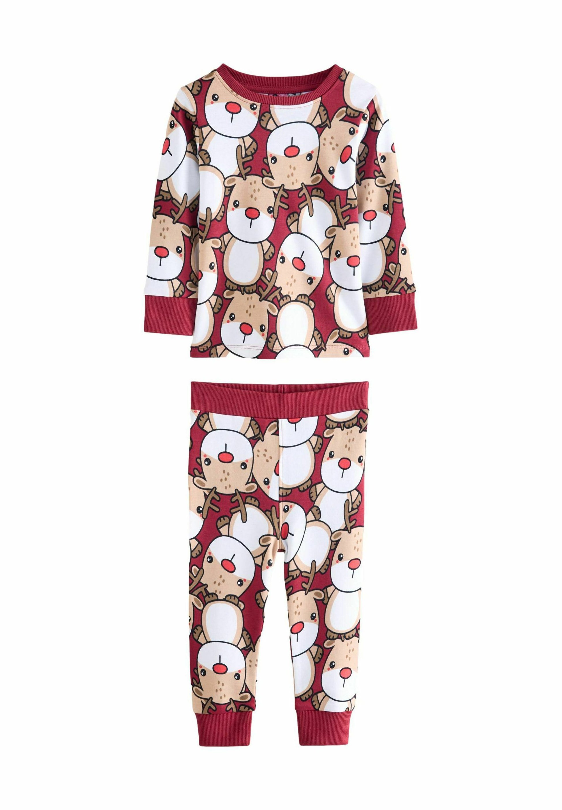 Pajama set, red reindeer