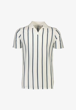 Lindbergh, STRIPED S/S - Poloshirts - white wave