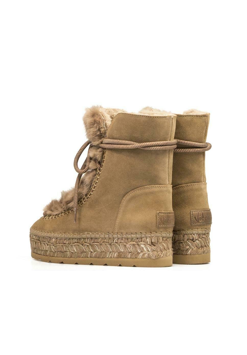 Vidorreta CON ADORNO DE PELO - Botines con plataforma - camel - Zalando.es