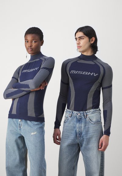 MISBHV SPORT LONG SLEEVE UNISEX - Majica z dolgimi rokavi - navy/white