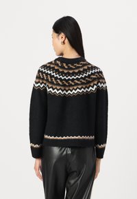 ONLY ONLISLE LIFE O NECK - Pulover - black/cartouche/cloud dancer