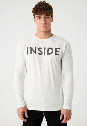 CON LOGO - Camiseta de manga larga - gris claro