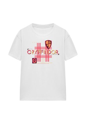 Cotton Soul, HARRY POTTER GRYFFINDOR PATTERN CREST - Print T-shirt - white