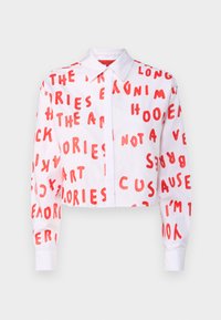 ALLOVER TEXT - Blusa - weiss