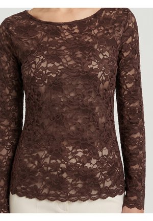 Opal Studio, OPAL STUDIO HILDA LACE BLOUSE L/S - Блуза - brown