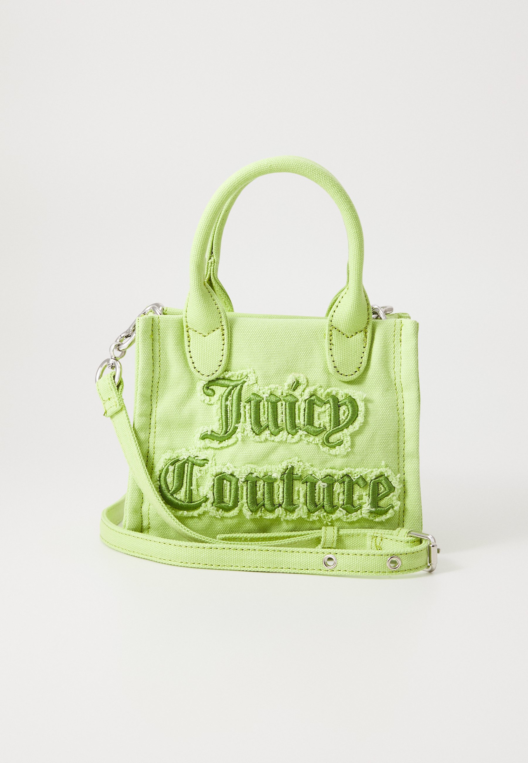 Juicy Couture☆Iris Distressed S cotton バッグ 2色【UK発】 Juicy Couture Iris Patch Canvas L Tote bag canvas black