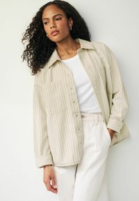 Next - SHACKET - Leichte Jacke - sage green and white stripe Thumbnail-Bild 1