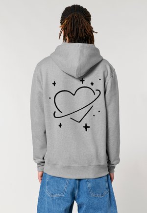 SATURN EMBROIDERY - Sweater met rits - grey