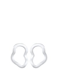 Elli ABSTRACT WAVY EARRINGS - Ohrringe - silver coloured