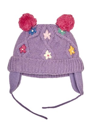 FLORAL EMBROIDERED CABLE. REGULAR FIT - Čiapka - lilac