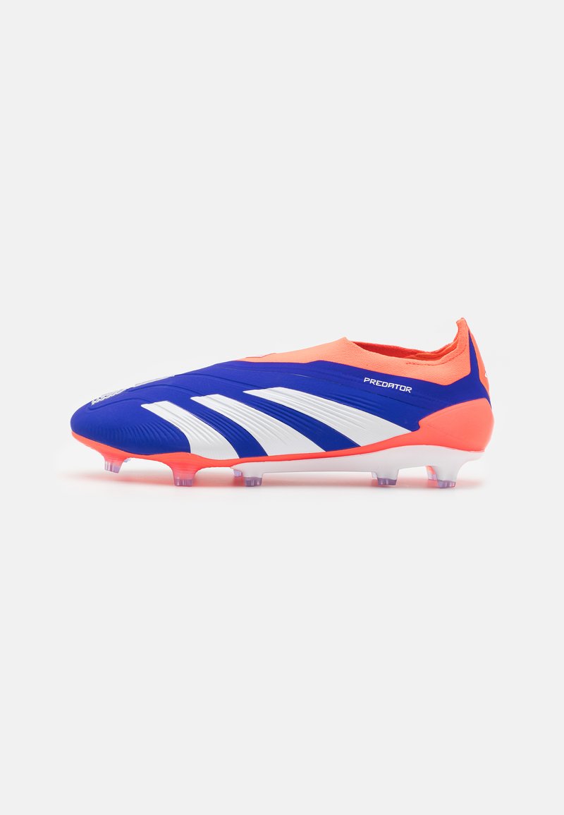 adidas Performance PREDATOR ELITE LACELESS FIRM GROUND - Kemény talajra készült futballcipő - lucid blue/footwear white/solar red