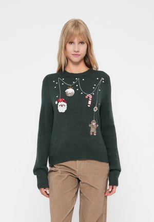 JDYTWINKLE XMAS O NECK PULLOVER - Neule - green gables