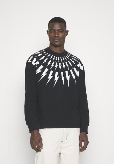 Neil Barrett FAIRISLE THUNDERBOLT EASY - Felpa - black