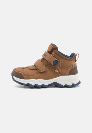 TROLLKIDS KIDS KJERAG HIKER UNISEX - Hiking shoes - almond/mystic blue