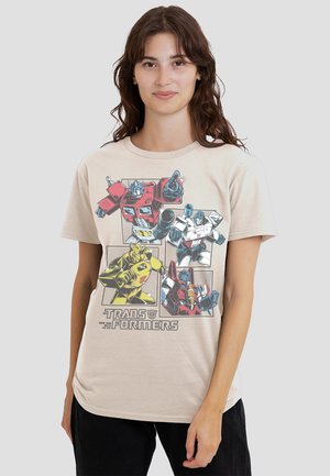 TRANSFORMERS GENERATIONS RETRO COMIC GRID - Print T-shirt - off-white