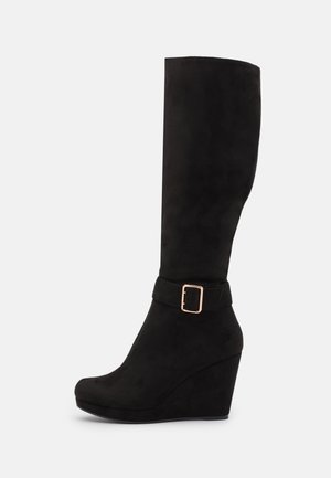 Laarzen met hoge hak - black
