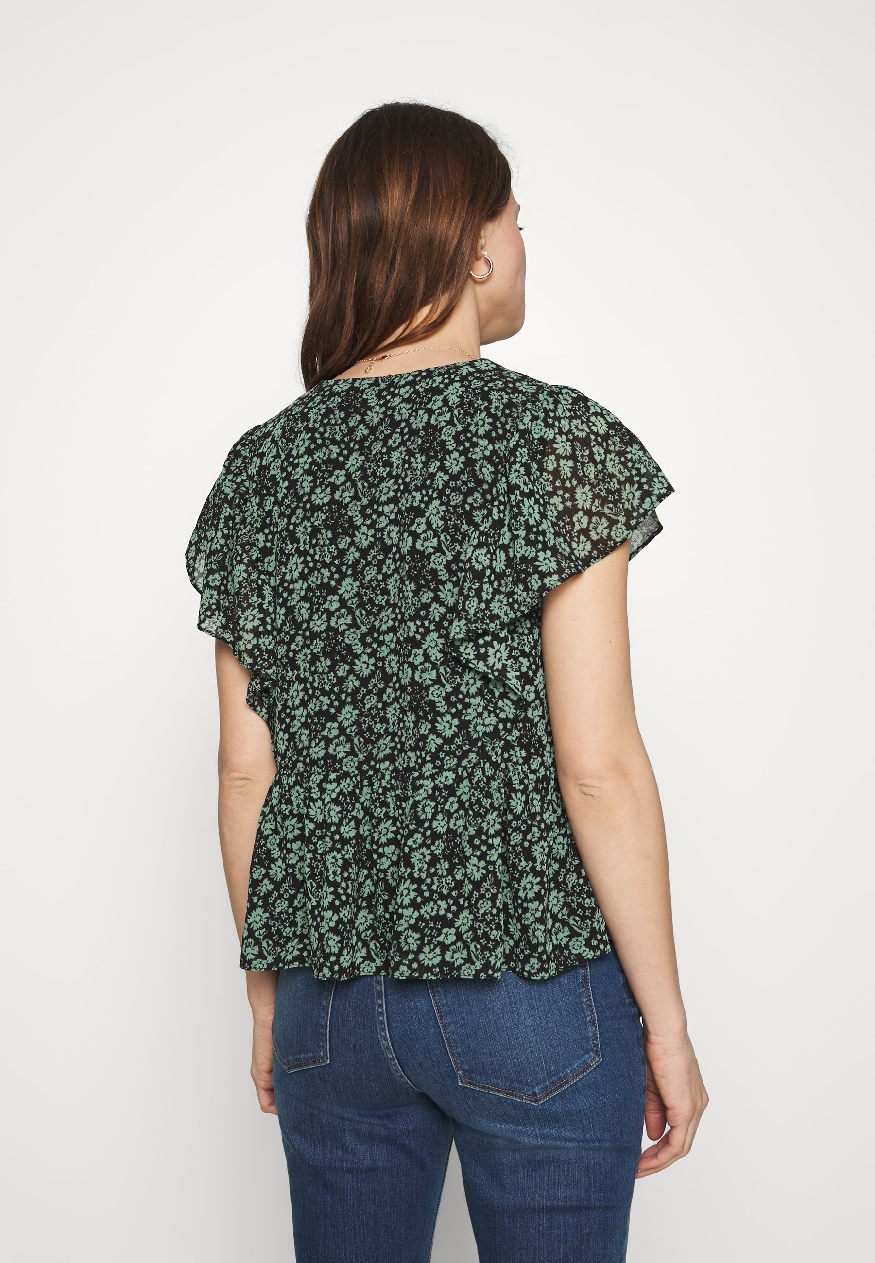 ruffle sleeve peplum top