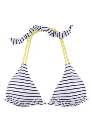 Haut de bikini - schwarz-weiß-limette