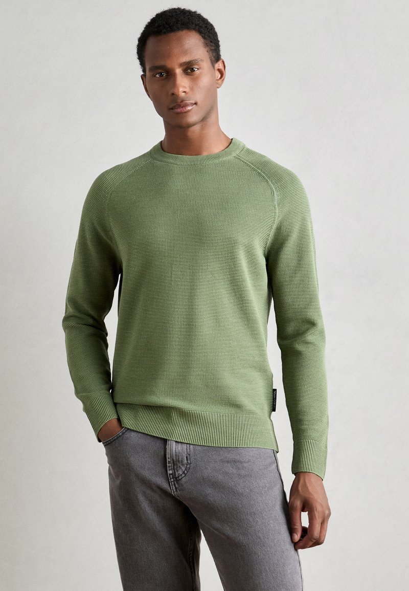 Marc O'Polo CREWNECK WITH RAGLAN WAVE STRUCTURE - Džemper - victorian mist