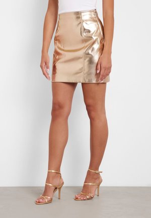 LAURA MIRRORED - Mini skirts  - oro