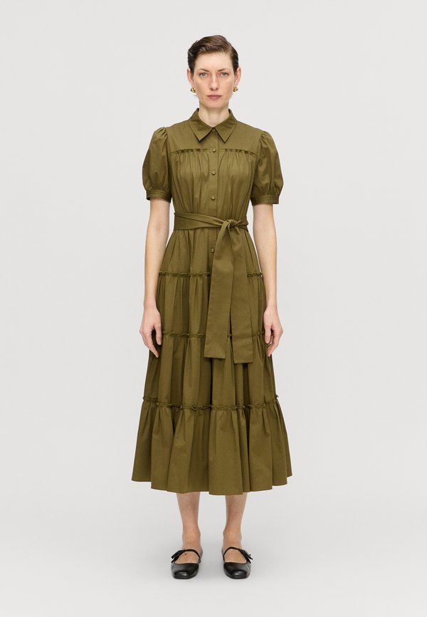 QUEENA DRESS - Shirt dress - dark olive