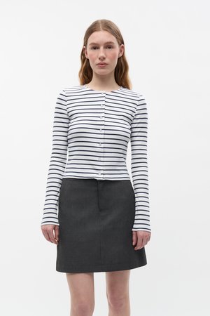 ALLY CARDIGAN - Cardigan - navy/white