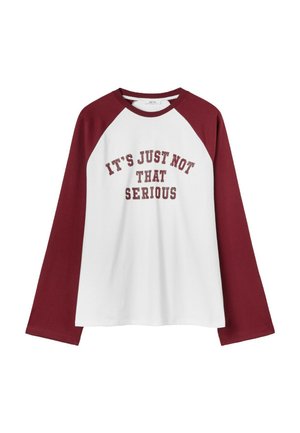 Stradivarius, LONG SLEEVE RAGLAN T-SHIRT - T-shirt à manches longues - mottled dark red
