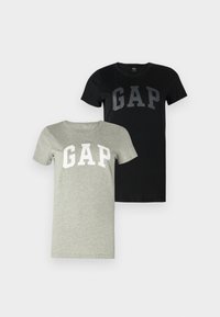 FRANCHISE TEE 2 PACK - Triko s potiskem - grey/black