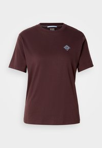 REGULAR FIT WITH CHEST ARTWORK - Marškinėliai su spaudiniu - chocolate plum