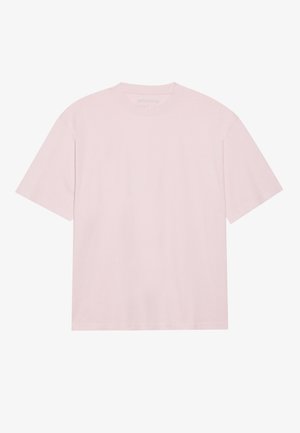 Light pink short-sleeve t-shirt made from soft cotton. Features a crew neckline and a relaxed fit, with no visible patterns or embellishments.