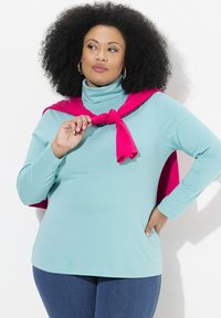 Ulla Popken ROLLKRAGEN - Langarmshirt - mint green