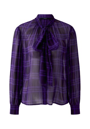 Oui, SCHLUPPENBLUSE - Chemisier - dk violett violett