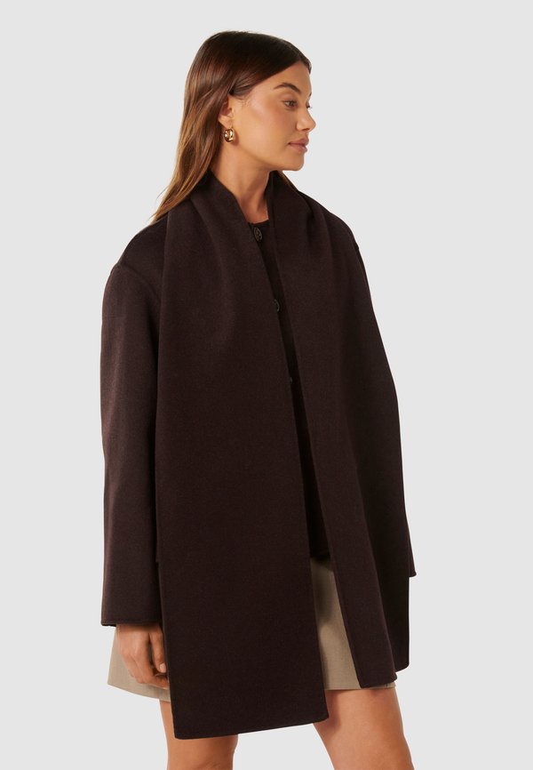 STELLA SCARF COAT - Light jacket - chocoate3