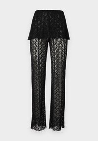 NMFRANCIE STRAIGHT FOLD DOWN PANT - Trousers - black
