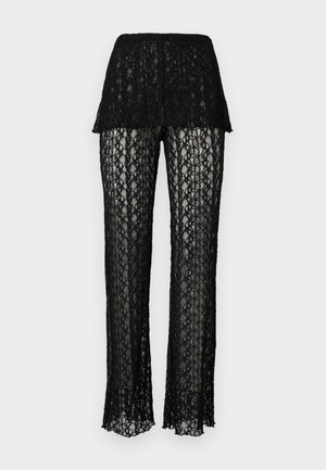 Noisy May NMFRANCIE STRAIGHT FOLD DOWN PANT - Trousers - black
