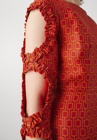 Psychedelic Overdose RUFFLE DRESS - Cocktail φόρεμα / Φόρεμα για πάρτι - orange