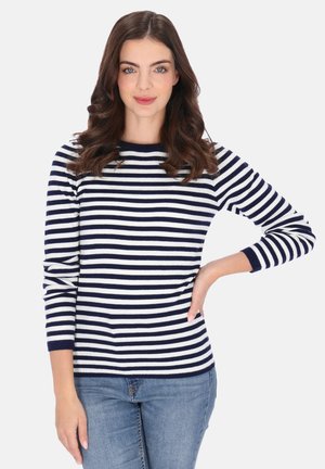 SWEATER - Pulóver - navy/white