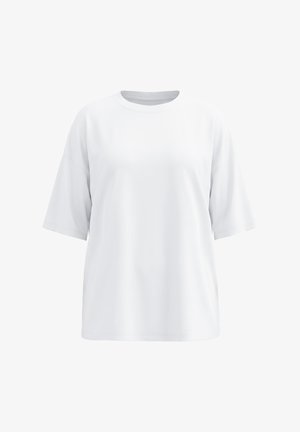 Studio Untold, T-SHIRT, OVERSIZE SHAPE, PERLENFRANSEN - T-shirts print - off-white