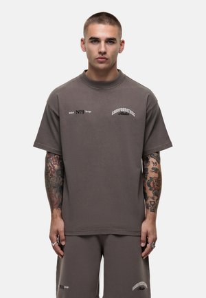 T-shirt con stampa - taupe