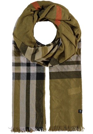 PLAID STOLA - Scarf - khaki green