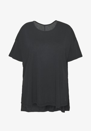 YOGA LAYER PLUS - T-shirt basic - black/ smoke grey