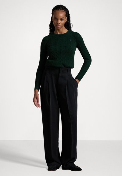 Polo Ralph Lauren CABLE KNIT WOOL CASHMERE JUMPER - Pullover - moss agate