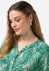 Ulla Popken PALM LEAF PRINT FLOUNCE PANEL - Tunika - turquoise green
