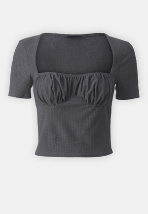 Even&Odd Majica kratkih rukava s printom - dark grey