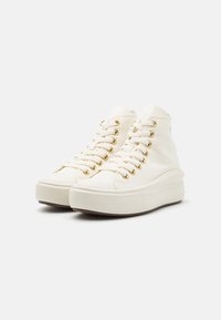 Converse CHUCK TAYLOR ALL STAR MOVE TONAL UNISEX - Sneakers alte - egret/metallic light gold
