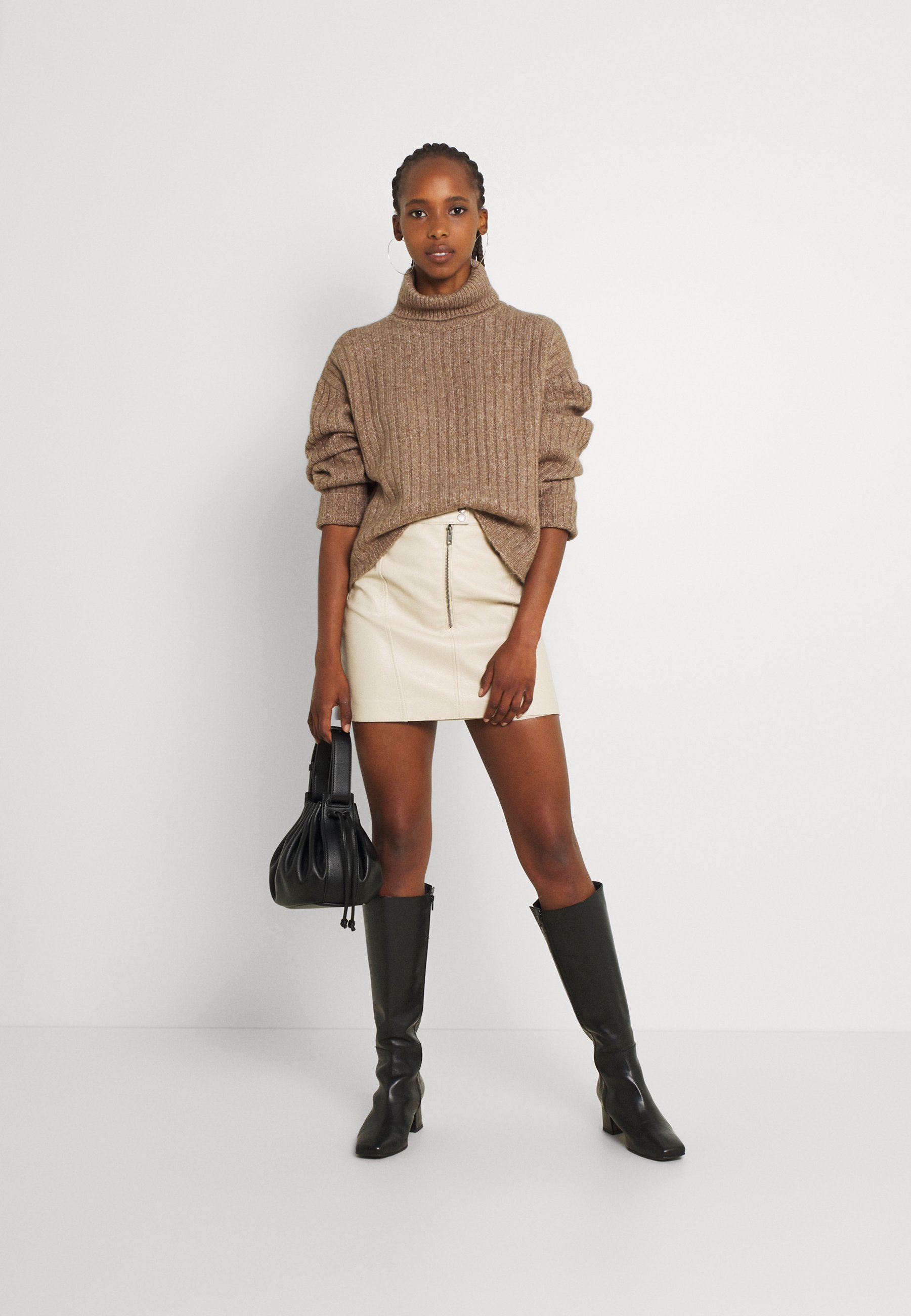 pepe jeans leather mini skirt