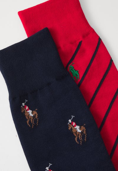 Polo Ralph Lauren POLO PONY & STRIPED SOCK 2-PACK - Κάλτσες - dark navy