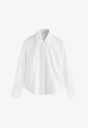 Next, PETITE FIT - FITTED STRETCH ESSENTIAL LONG SLEEVE SHIRT . - Nööpidega pluus - white